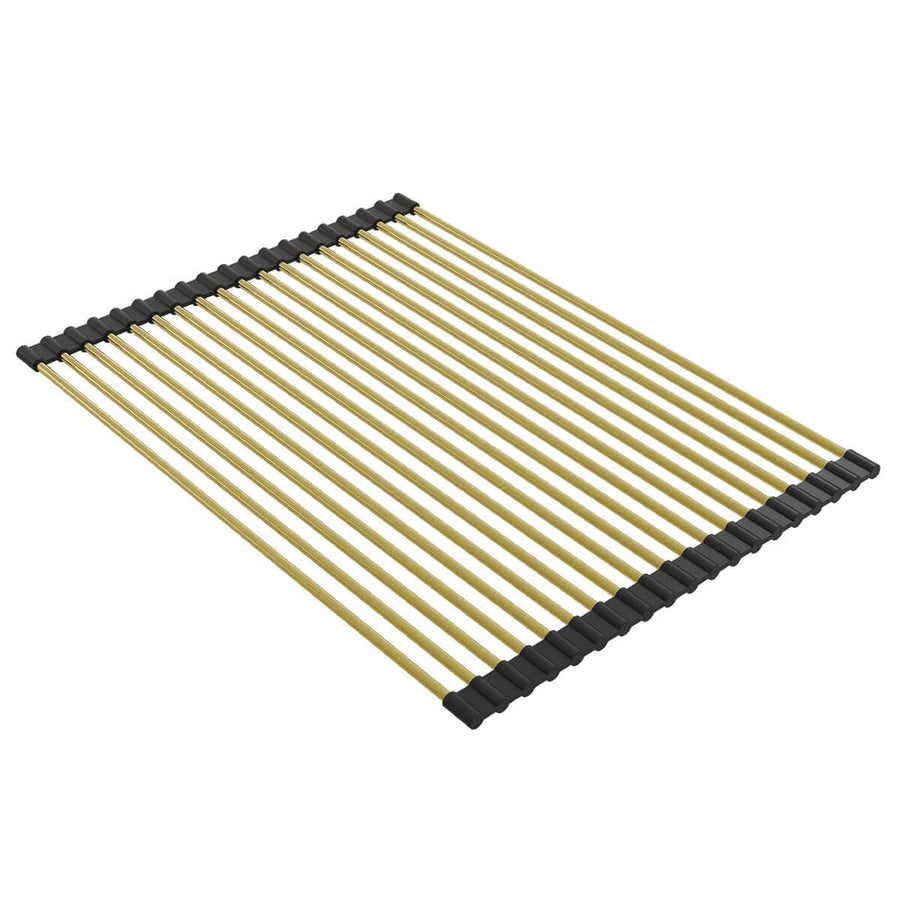 Turner Hastings Roller Mat Drainer - 304 Stainless Steel, Brushed Brass PVD, Dishwasher Safe - RM4332-BB