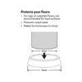 Surface Gard Clear Plastic Round Castor Cup 4 Pack - 37mm - Transparent - SuperSaverAU - view 5