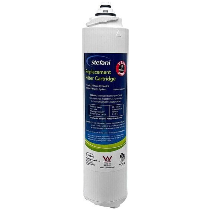 Stefani Ultimate undersink water filtration system - 1 micron carbon, 2L/min flow, chrome faucet - UC-LF