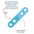 I Create Hinges 2 Pack - 30mm x 75mm - Blue - Enables Movement in Cardboard - SuperSaverAU - view 2