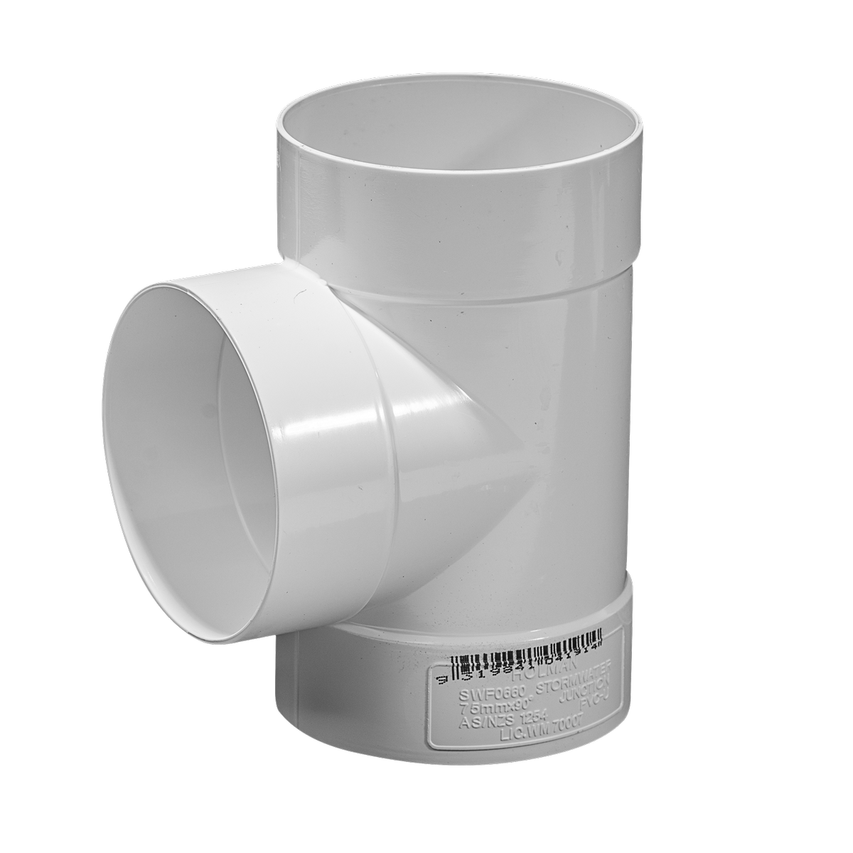 Holman 75mm Storm U PVC Junction - Female & Female - Durable - White - SuperSaverAU - view 1