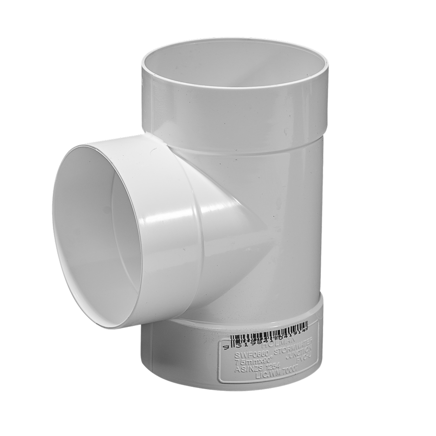 Holman 75mm Storm U PVC Junction - Female & Female - Durable - White - SuperSaverAU - view 1
