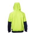 Hard Yakka Hi Vis Hoodie L - Yellow Navy - Brushed Fleece - Pockets - SuperSaverAU - view 2