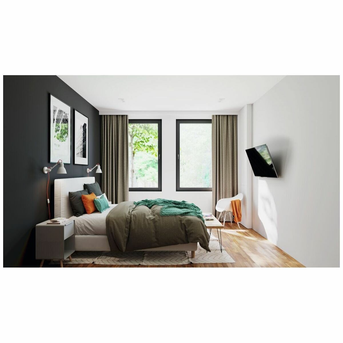 Vogel's Small Tilting TV Mount - Black - Tilts Up to 20 Degrees - ClickLoc Locking - TVM3215B