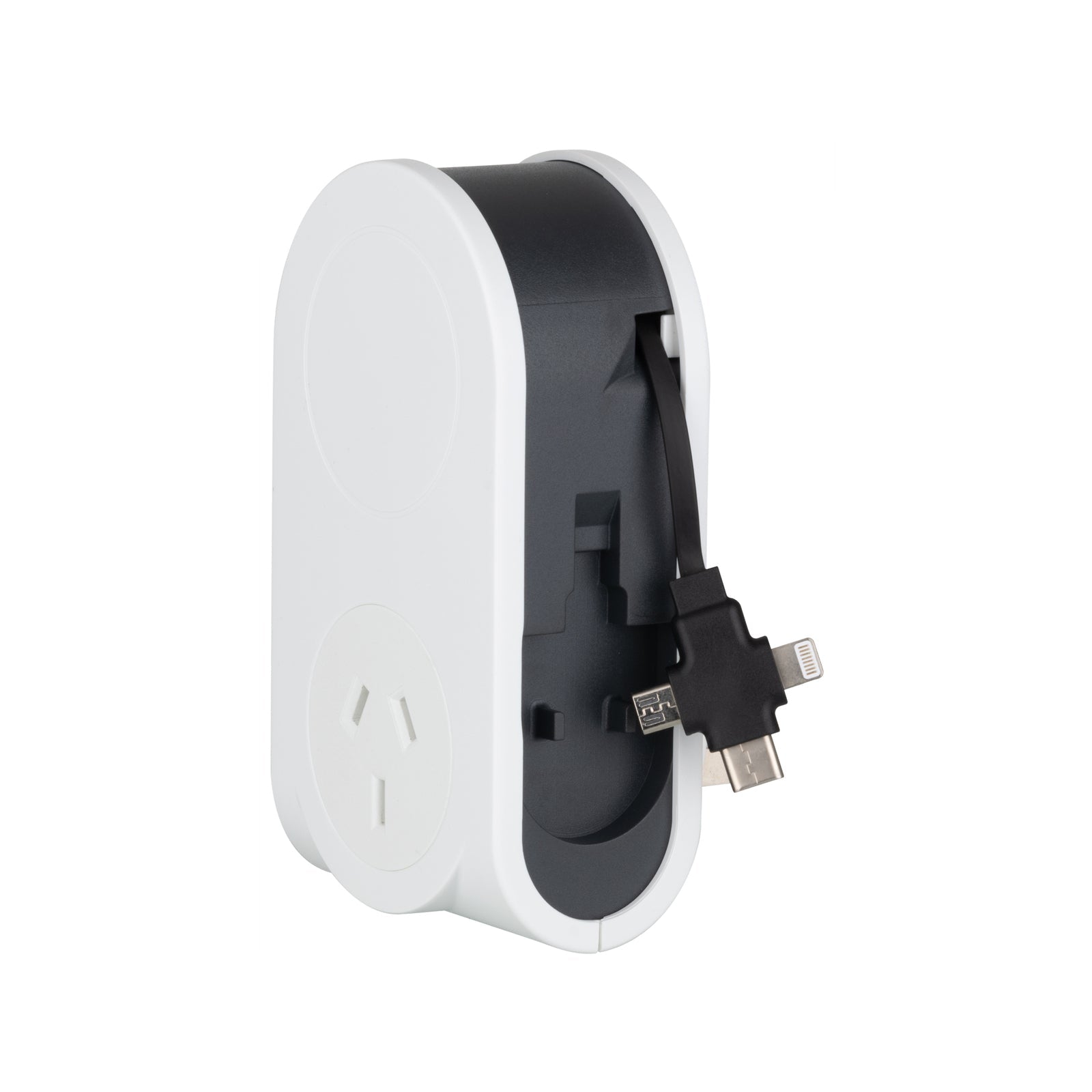 Arlec Power Adaptor With Retractable Usb Cable - SuperSaverAU - view 1