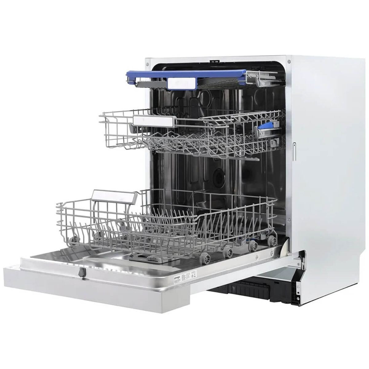 Omega 60cm Semi Integrated Dishwasher - 15 Place Settings - 7 Programs - Stainless Steel - ODWIS6015X