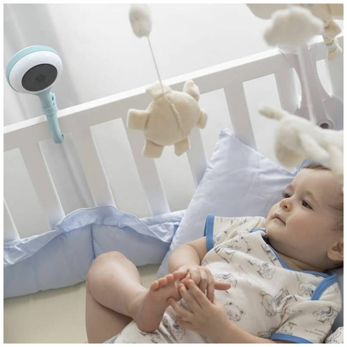Harley Emerson Lollipop Smart Baby Monitor 720p HD - Cry Detection, Night Vision, Turquoise - AU07E40612001