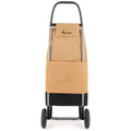 Rolser IMax Yute Bi 2 wheel foldable trolley - Natural/Black bi-colour styling - R-IMX545-2143