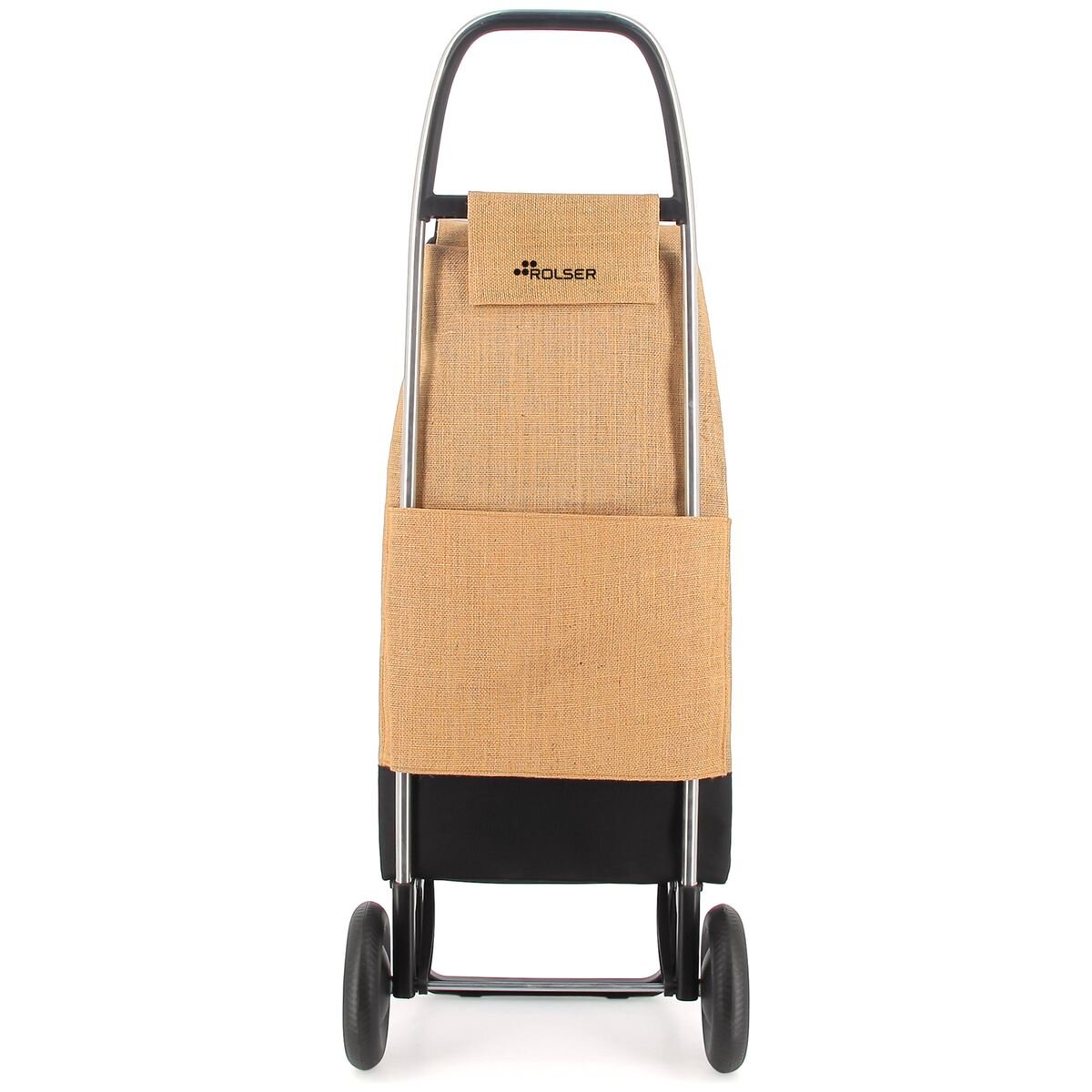 Rolser IMax Yute Bi 2 wheel foldable trolley - Natural/Black bi-colour styling - R-IMX545-2143
