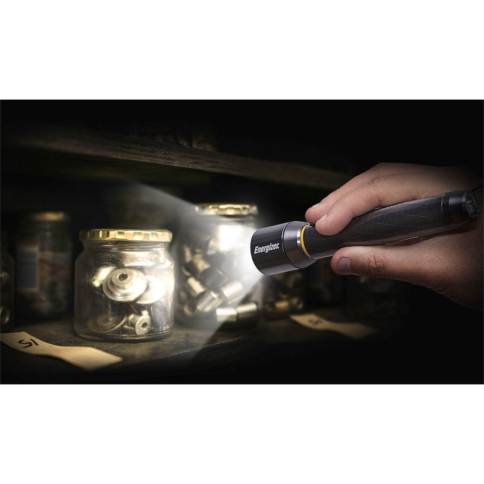 Energizer Vision HD 400 Lumen Metal LED Torch, Digital Focus & Strobe, Silver (PMHH21)