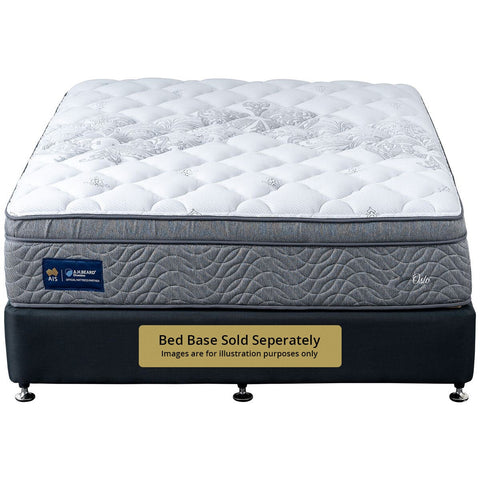 A.H. Beard Domino Oslo Medium Single Mattress - Gel Memory Foam - 5 Zone Support - Wool Blend - DOSLOMMSGL