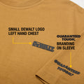 DeWALT Typhoon Crew Neck Work T-Shirt - Clay, Size L, Cotton/Polyester
