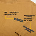 Dewalt Clay Typhoon Crew Neck Shirt M - 65% Cotton 35% Polyester - UPF 50+ - SuperSaverAU - view 5