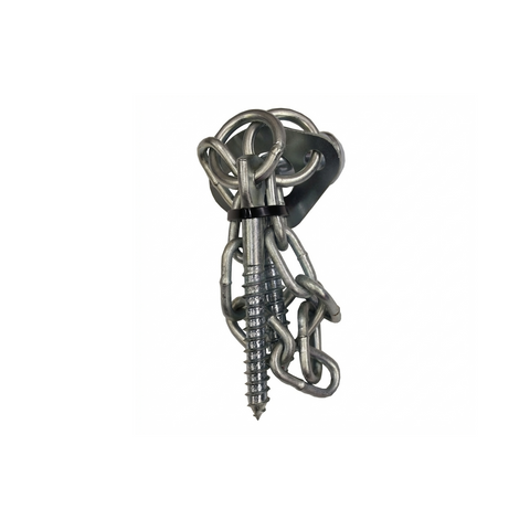 Jack 110 x 70 x 40mm Screw-In Ring Latch for Gates, Steel with Chain