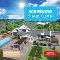 Coolaroo Heavy Duty Screening Shade Cloth 1.83 x 3m Graphite 70% UV Block - SuperSaverAU - view 2