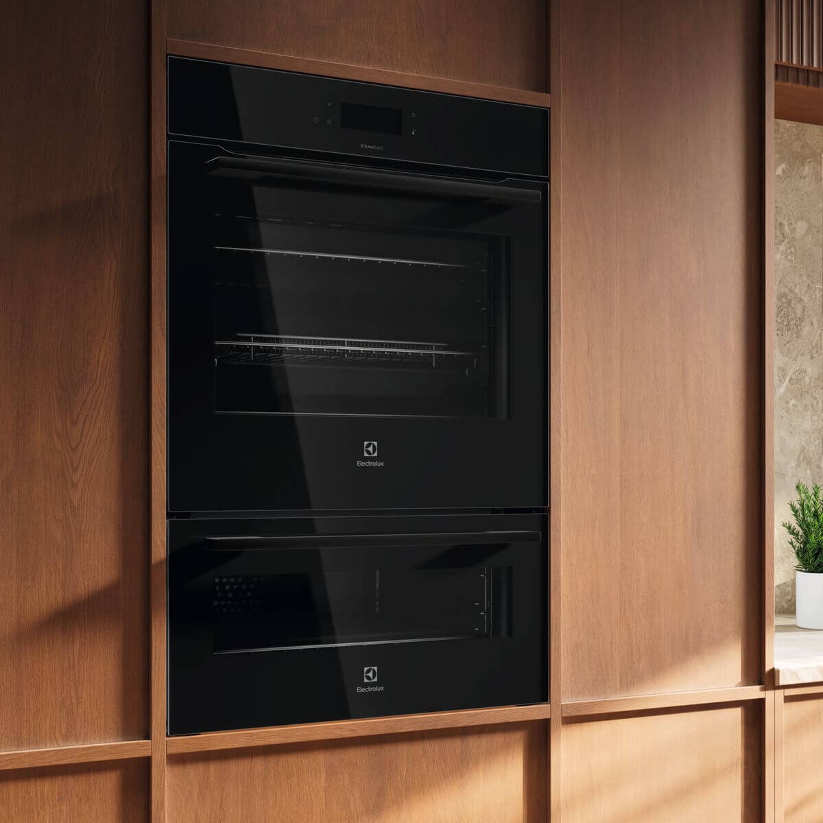 Electrolux 60cm Series 600 Double Oven - Dark Stainless Steel, Pyrolytic Cleaning, Food Probe - EVEP6626DF