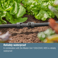 GARDENA 13mm Micro Irrigation Connector 3 Pack Black High-Impact Plastic
