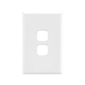 HPM EXCEL 2 Gang Coverplate - Matt White Wall Switch Plate CDXL770/2PLWE