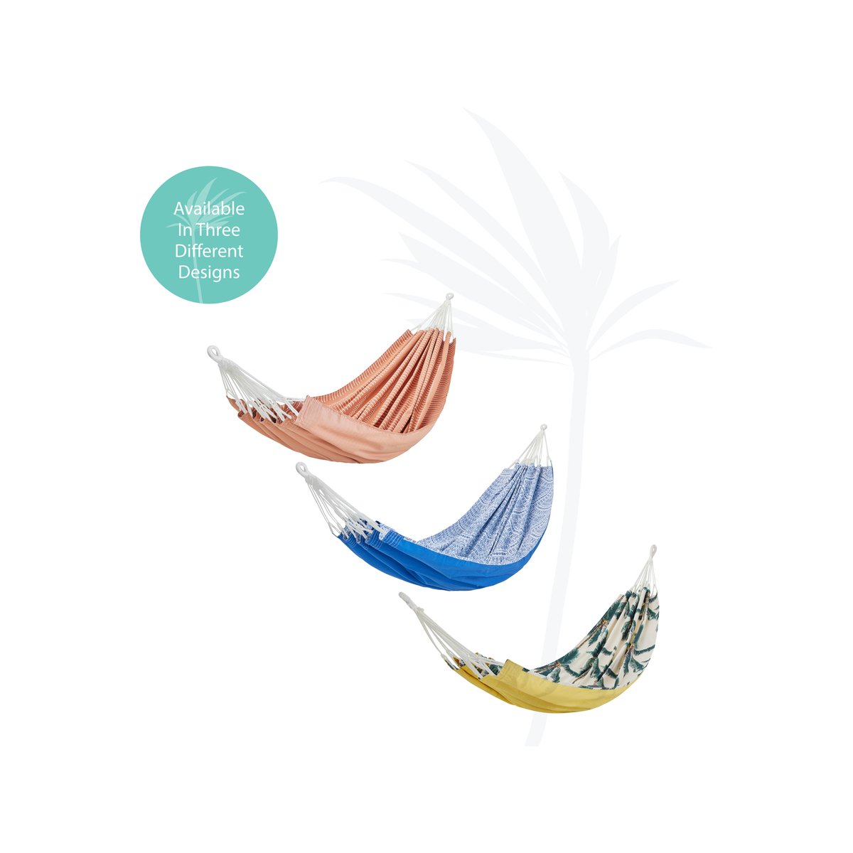 Two Trees Single Cotton Hammock 120cm x 220cm Soft Durable Fabric