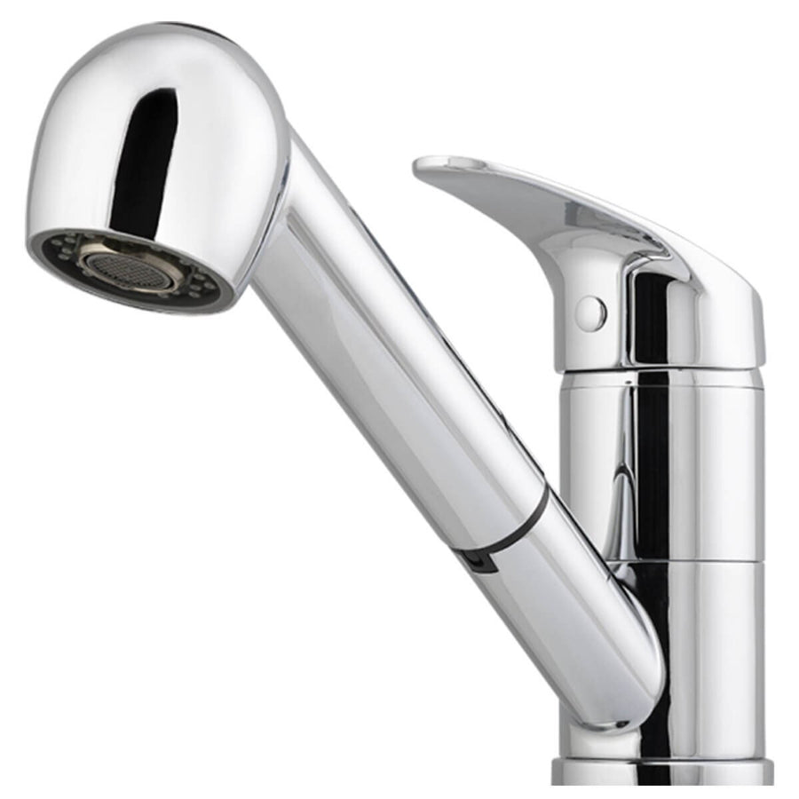 Oliveri Pull Out Spray Kitchen Mixer Tap - Chrome, Brass Body, 360 Degree Swivel, 5 Star WELS - LON580FCR-P