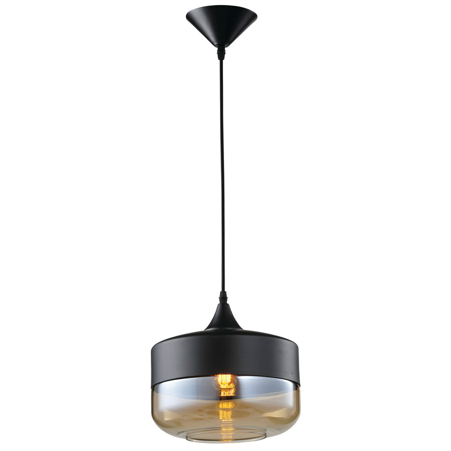 Home Design Tozzo Ambra Pendant Light Metal & Glass E27 60W Indoor