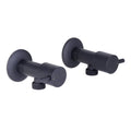 Mondella Resonance Matte Black 1/4 Turn Pin Lever Washing Machine Set, Brass