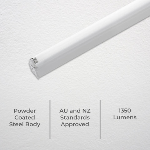 Deta 18W Single Bare Fluorescent Batten Light, 600mm 1350lm 4000K White EL118