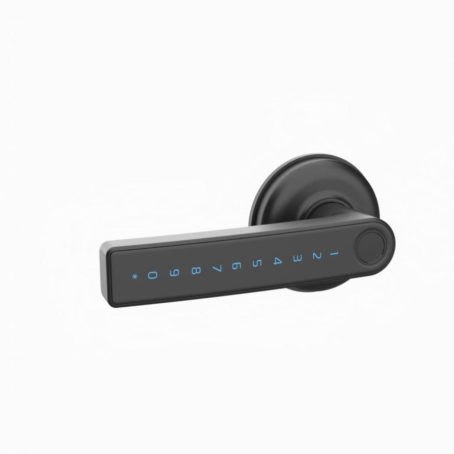 Gainsborough Graphite Mode Smart Lever Lock - RFID, Fingerprint, Keypad - 90mm x 195mm - Secure Access - SuperSaverAU - view 1