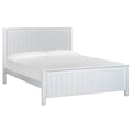 Ostro Furniture Sophia Double Bed Frame - White Rubberwood Timber and MDF Frame - 20003040