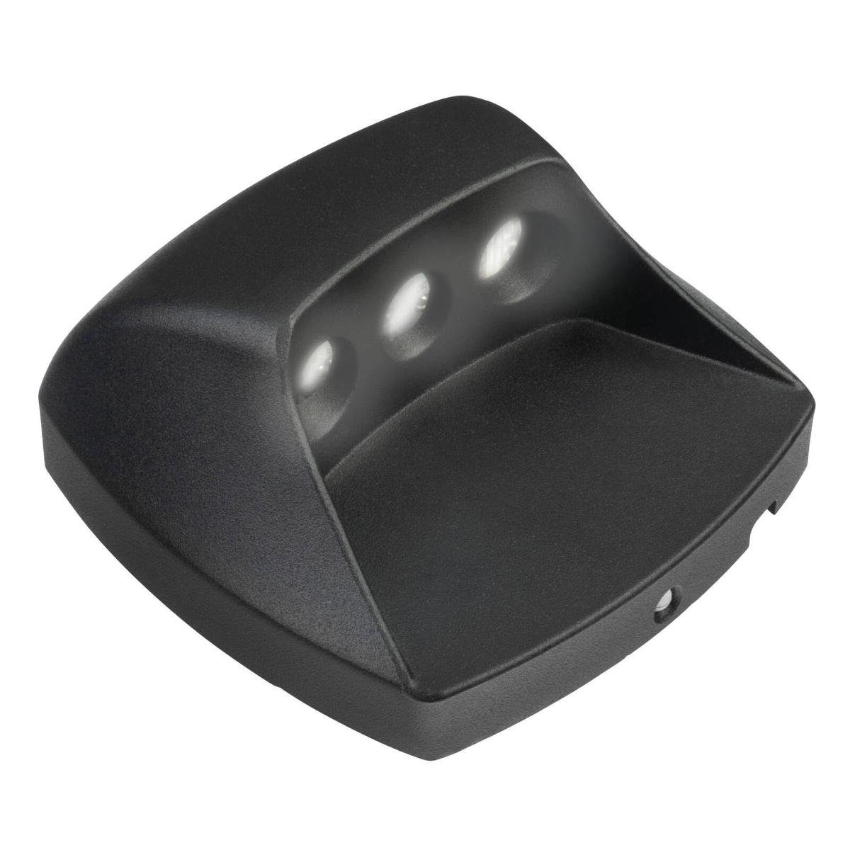 Brilliant 2W Black Navigate Garden LED Step Light - 88mm x 88mm x 40mm - SuperSaverAU - view 1
