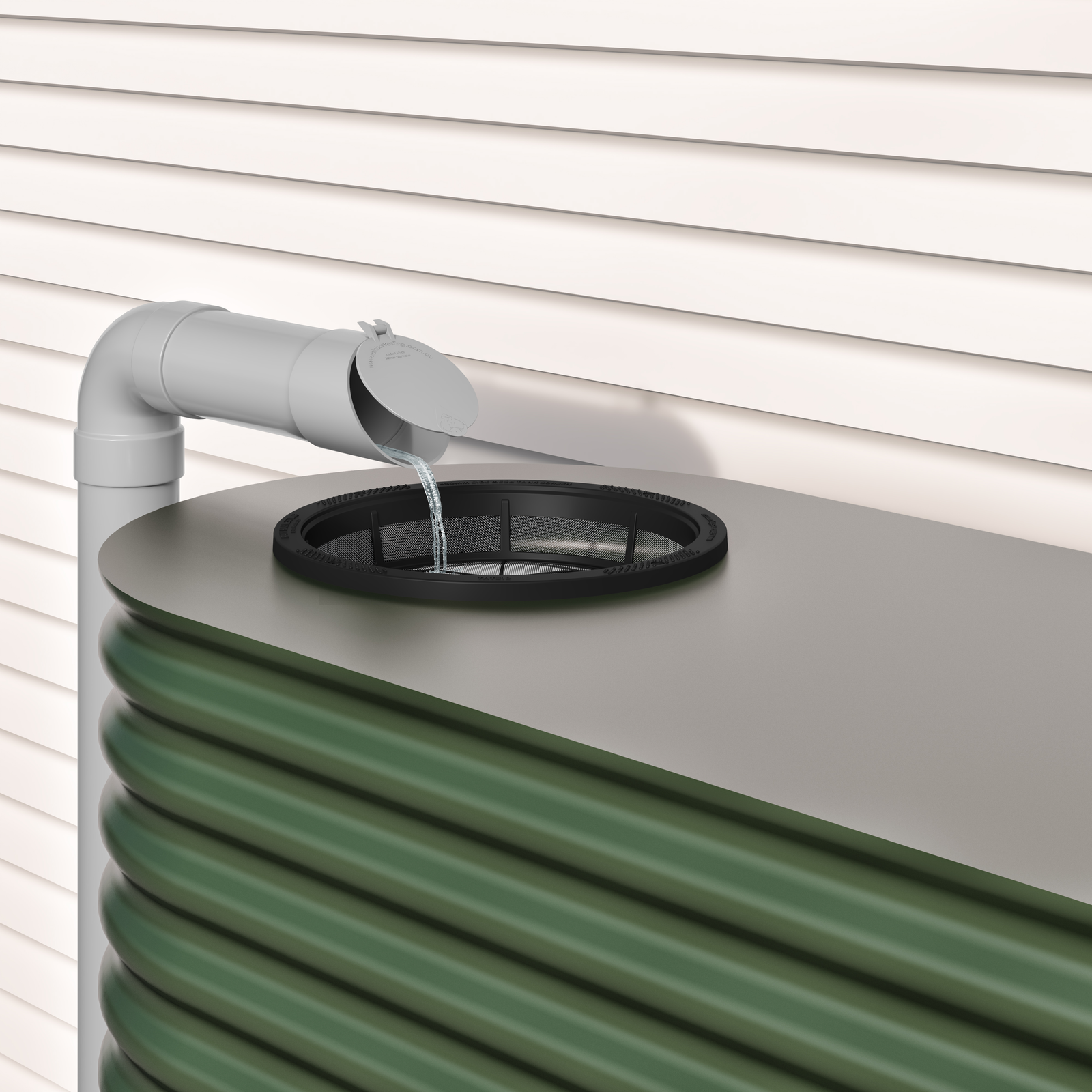 Rain Harvesting 100mm Plain Flap Valve, Grey UPVC