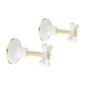 Shaw & Mason Ivory Wall Top Assembly - Brass