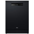 Haier 60cm Freestanding Dishwasher with Steam - 15 Place Settings - Black - Auto Door Opening - HDW15F3B1