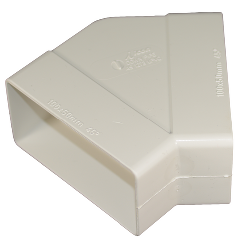 Icon Plastics 44 Square PVC Reverse Elbow Downpipe 45deg Durable - SuperSaverAU - view 1