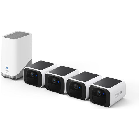 Eufy Security S220 SoloCam 4 Camera Kit - 2K Video, Solar Charging, IP67 Weatherproof, White - E8134C22