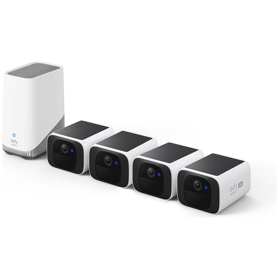 Eufy Security S220 SoloCam 4 Camera Kit - 2K Video, Solar Charging, IP67 Weatherproof, White - E8134C22