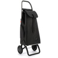 Rolser I-Max Tweed 2-Wheel Folding Trolley - Tweed Styling, Zippered Rear Pocket, Black - R-IMX384-1023