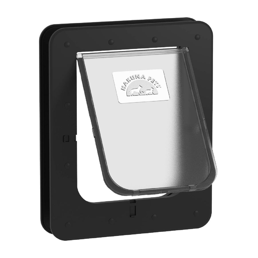 Hakuna Pets Medium Black Super Tough Pet Door ABS Polycarbonate 225 x 290mm