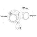 Brilliant White Raptor III DIY Twin 20W LED Security Light with Sensor Outdoor 22595/05