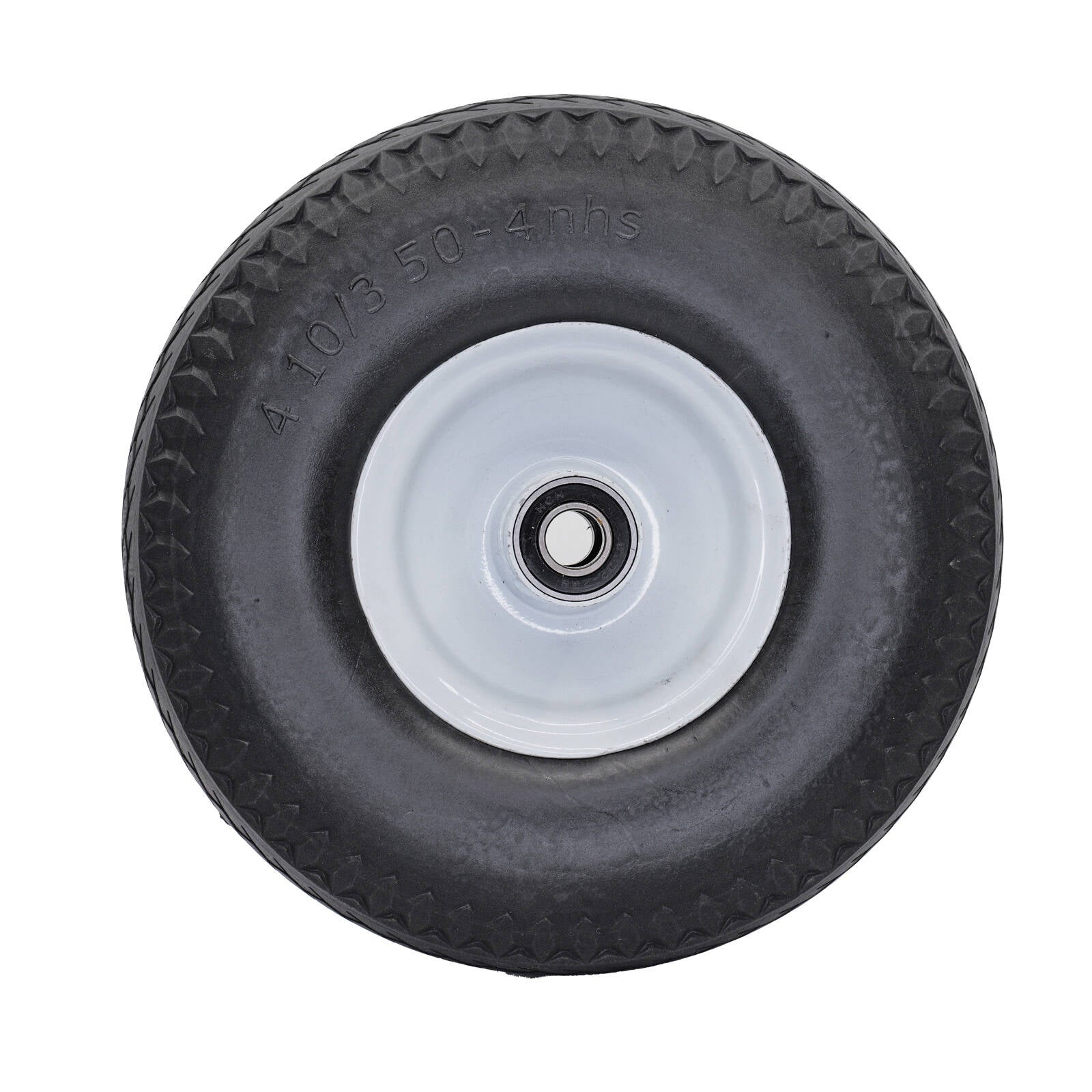 Easyroll 3.5 x 4" Flat Free Puncture Proof Trolley Wheel, 5/8" Axle, 80kg