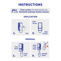 Permastik White Plastic Spring Clips - 4 Pack