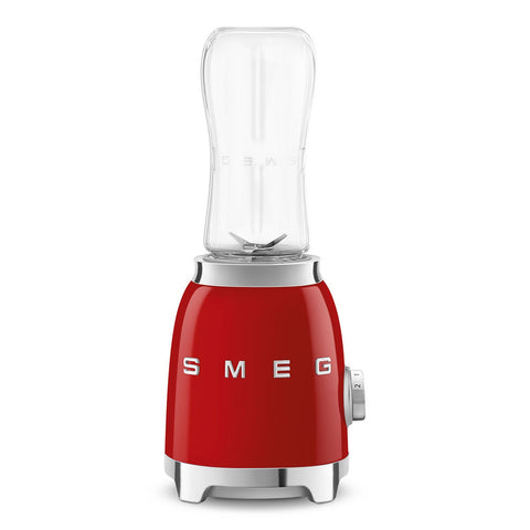 Smeg 50s Style Mini Personal Blender - Red - 300W Motor, 2 x 600ml Tritan Renew Bottles - PBF01RDAU