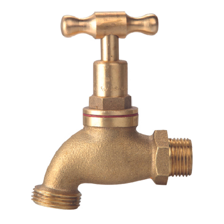 Syneco 15mm Lead-Free Brass Male Garden Tap, WaterMark Certified 500kPa