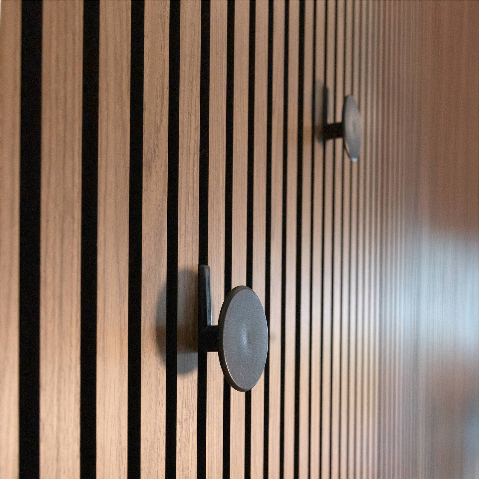 MODE Acoustic Panelling Robe Hooks Black 2 Pack