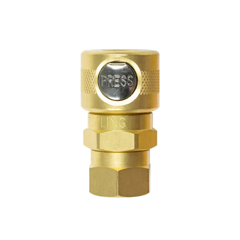 JFLEX 1/4" BSP Female Jamec Twin Button Brass Coupling