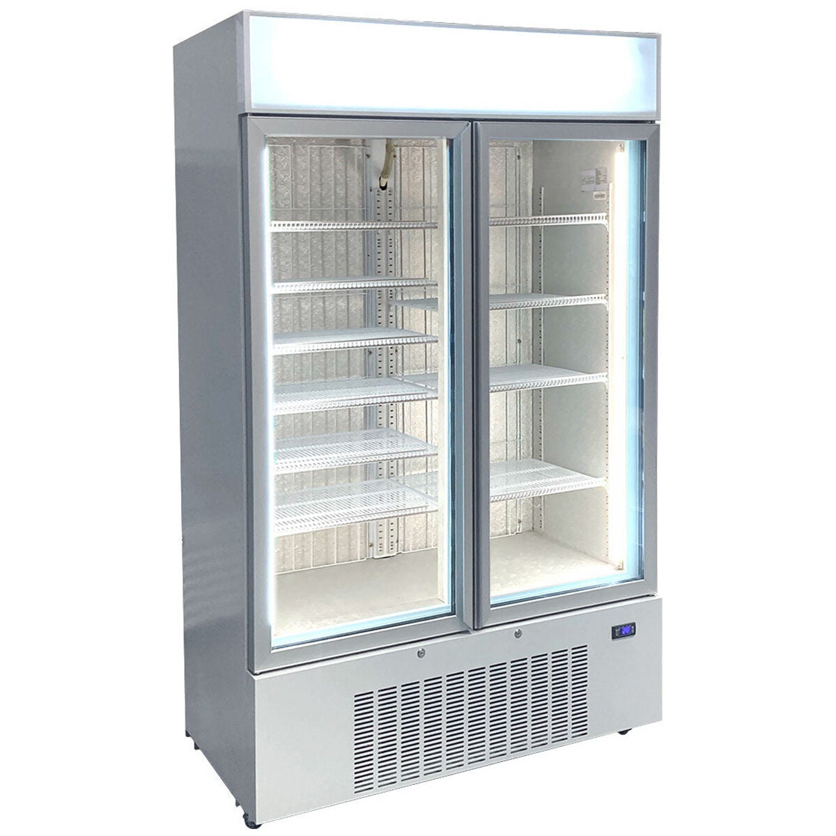 Schmick 825L Two Door Glass Door Beverage Refrigerator - White, Single Zone, 7 Star Rating - HUS-C10
