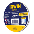 Irwin Metal Cut Off Disc 115mm 10pk - Aluminium Oxide - 2mm Thickness - SuperSaverAU - view 2