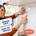 Permastik Medium White Kitchen Hooks 4 Pack Plastic