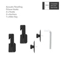 Mode Acoustic Panelling Picture Hooks 2 Pack - 110cm x 110cm - Black - Easy Installation - SuperSaverAU - view 5