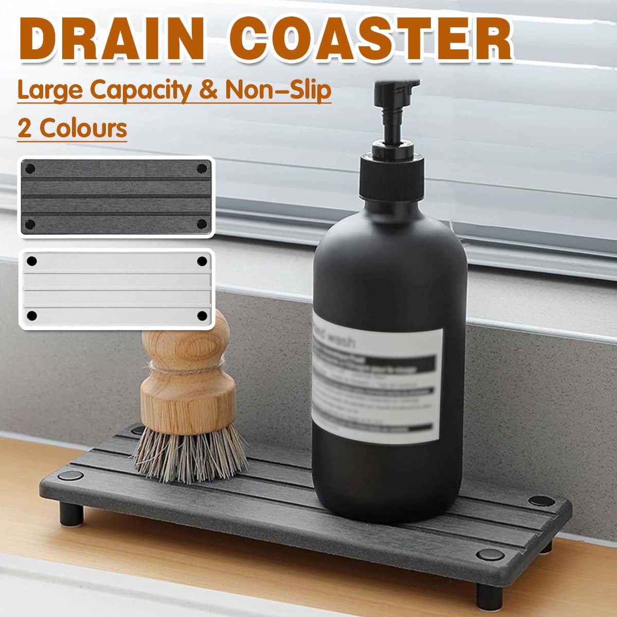 Absorbent Diatomaceous Earth Sink Storage Rack for Bathroom - White - view 2